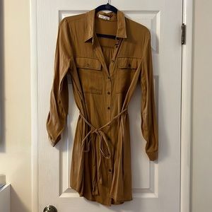 Button up collar dress